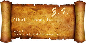 Zikeli Izabella névjegykártya